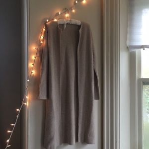 Halogen Cashmere Long Sweater in Oatmeal